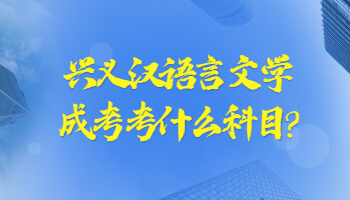 兴义汉语言文学成考考什么科目?