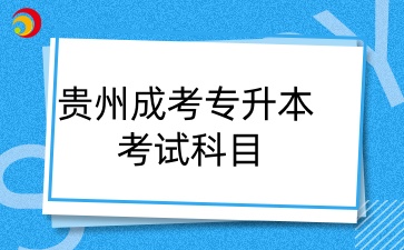 贵州成考专升本考试科目